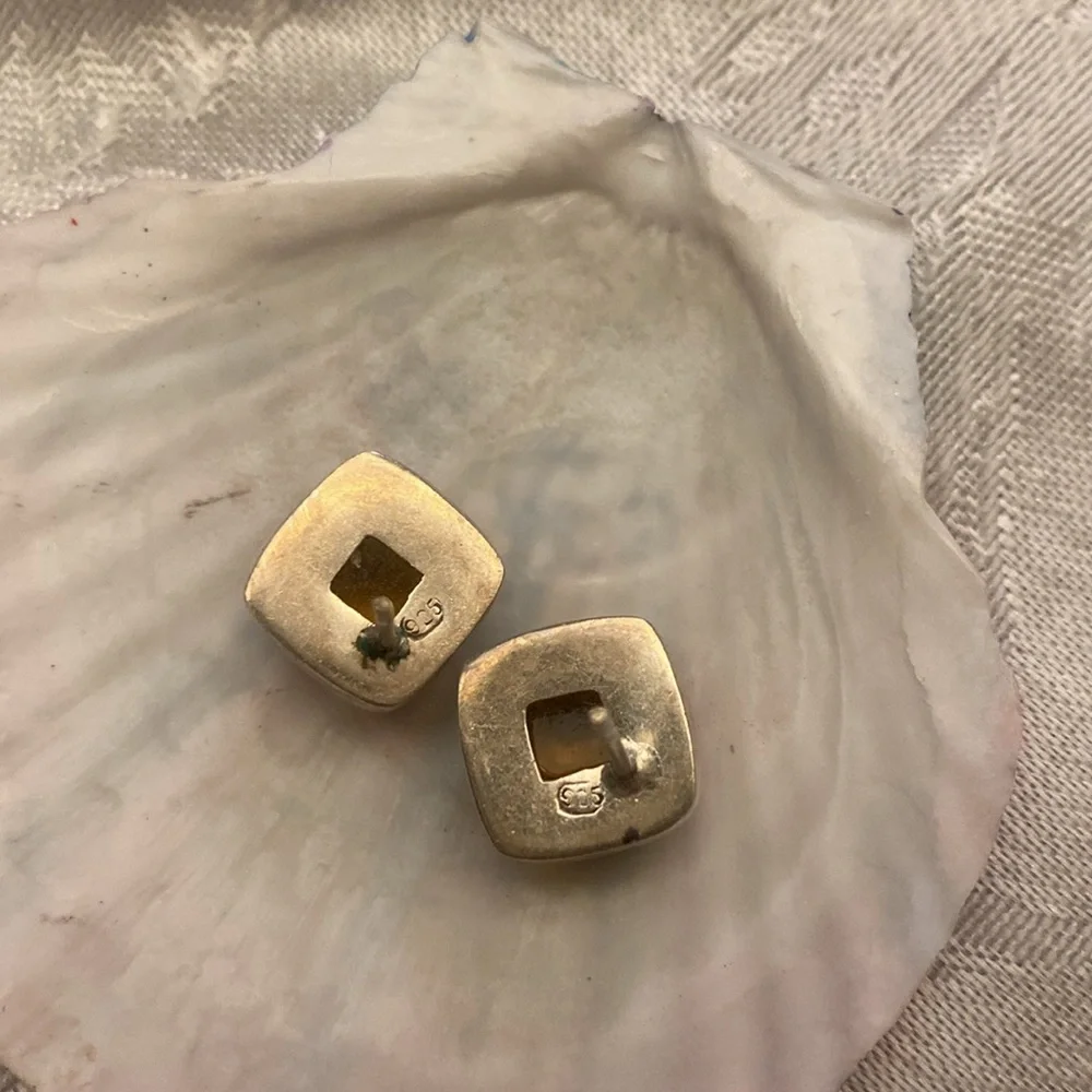 925 silver Amber earrings - Picture 2 of 4